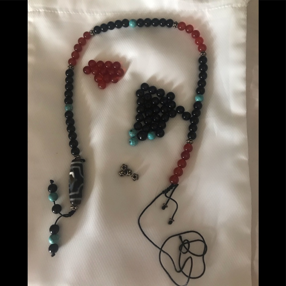 Carnelian,onyx,turquoise Native American necklace